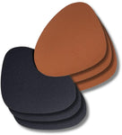 Underlag - Vegansk læder - Sort / Cognac - Organic - dobbelt-sidet - 13 x 11 cm - 6 stk. - Cookinglife