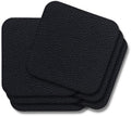 Cookinglife Underlag - Vegan læder - Sort - 10 x 10 cm - 6 stk.