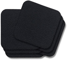 Cookinglife Underlag - Vegan læder - Sort - 10 x 10 cm - 6 stk.