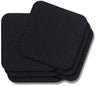 Cookinglife Underlag - Vegan læder - Sort - 10 x 10 cm - 6 stk.