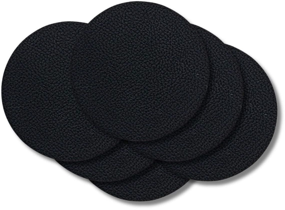 Cookinglife Underlag - Vegansk læder - Sort - ø 10 cm - 6 Styk
