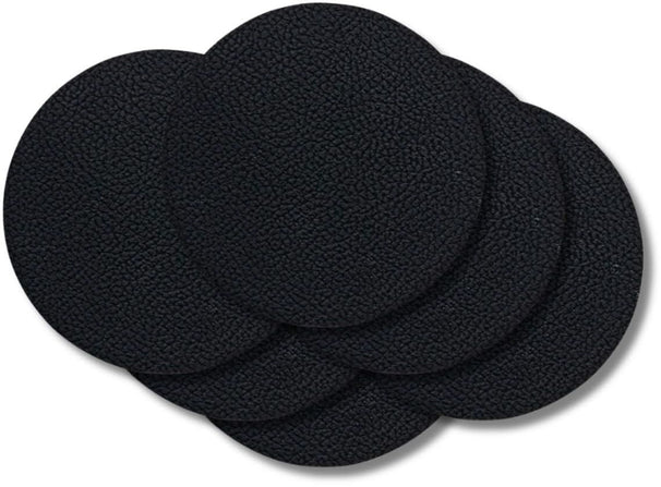 Cookinglife Underlag - Vegansk læder - Sort - ø 10 cm - 6 Styk