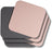 Underlag - Vegansk læder - Grå / Rosa - dobbelt-sidet - 10 x 10 cm - 6 Styk - Cookinglife