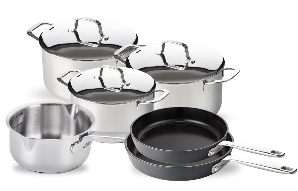 Beka Pannenset Maestro 6-Delig - keramisk non-stick belægning - egnet til alle varmekilder (Kogepander, Kasserolle & Stegepander)