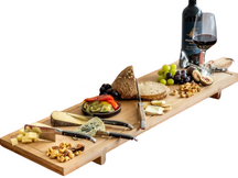 Cookinglife Serveringsbræt / Tapasbræt på ben - XXL - Bamboe - 100 x 26 cm