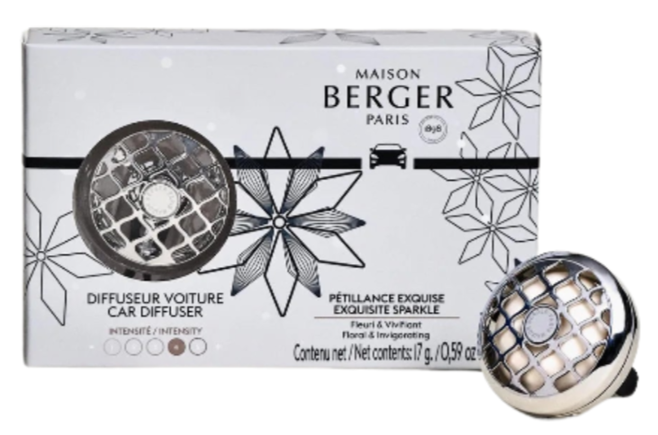 Maison Berger Autoparfum / Autodiffuser - Rosalie Exquisite Sparkle - Med genopfyldning