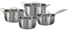 Cookinglife Pannenset Signature Steel 4-Delig RVS - Kookpan ø 16, 20 en 24 cm en Steelpan ø 17.5 cm - egnet til alle varmekilder