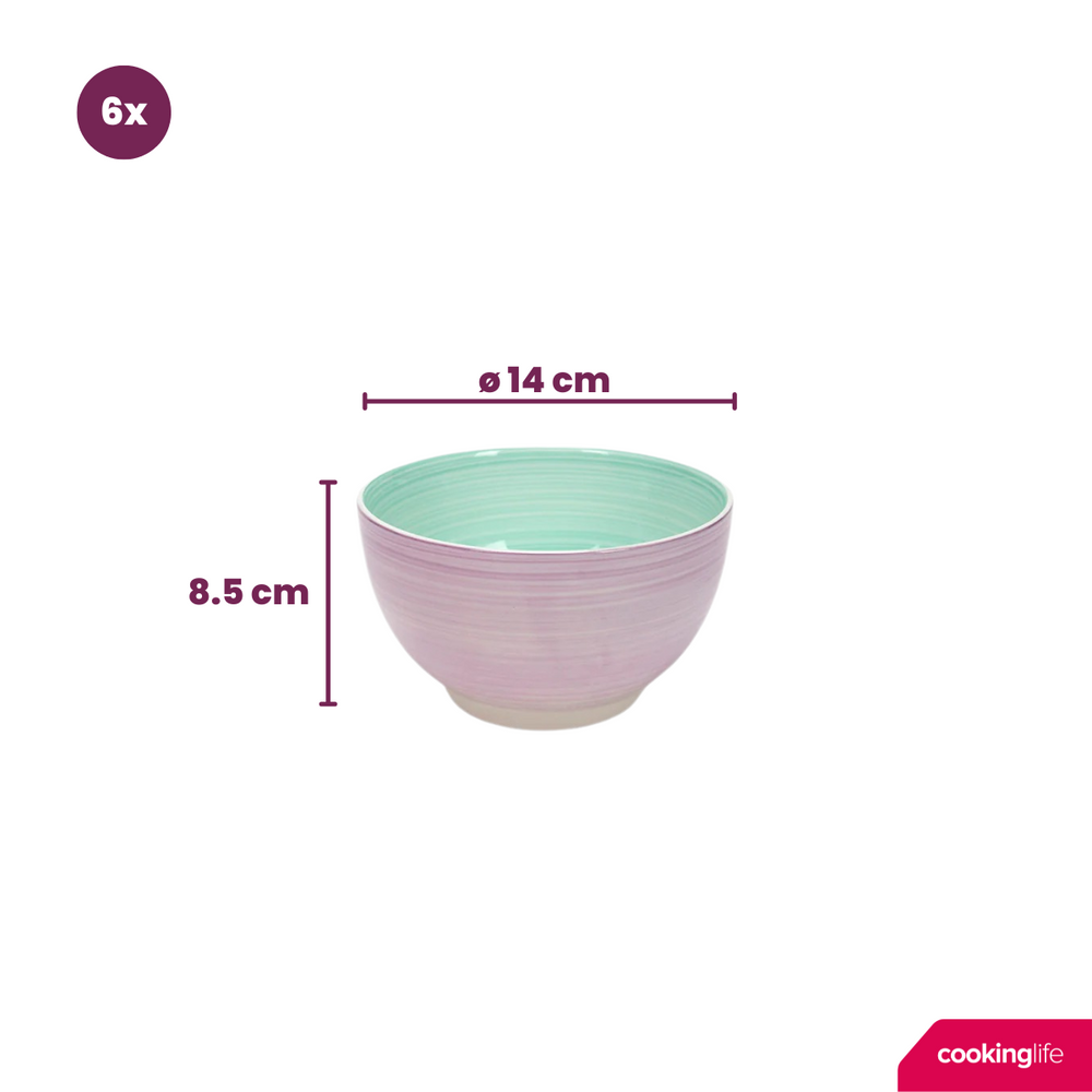 Cookinglife Soepkommen / Kommen Pastel Harmony ø 14 cm - 6 Stuks