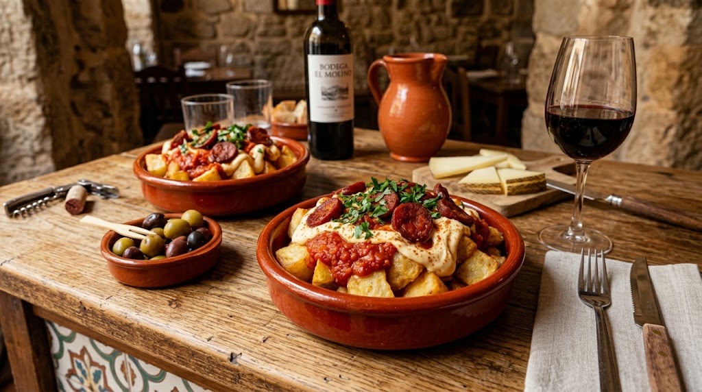 Dampende tapas, som du ville bestille på en spansk bodega.