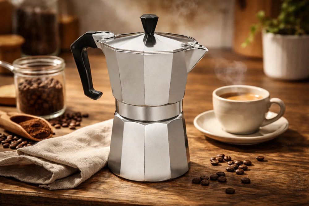 Cookinglife Percolator - Aluminium - 150 ml - Kaffemaskine til 1-2 Kopper - Espressomaskine