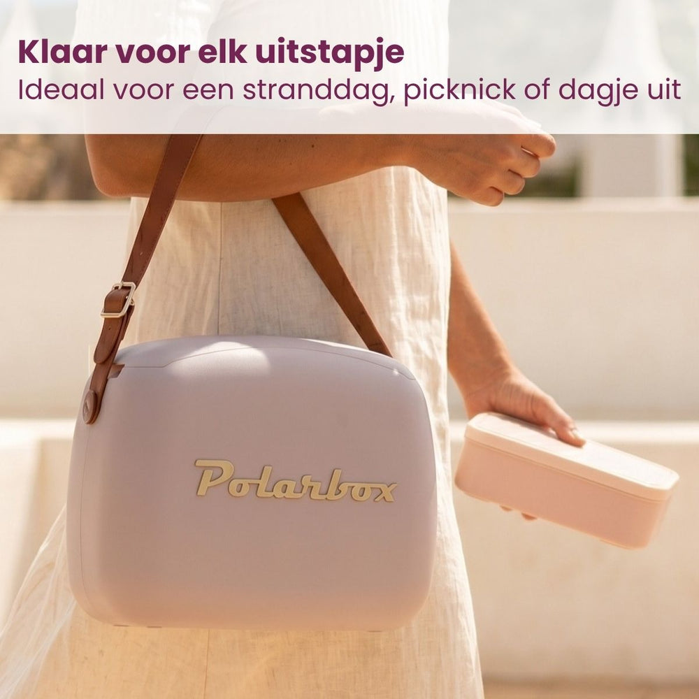 Polarbox Mini Køletaske / Coolerbag med 2 Madkasser - Pearl-Gold - 6 Liter
