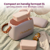 Polarbox Mini Køletaske / Coolerbag med 2 Madkasser - Pearl-Gold - 6 Liter