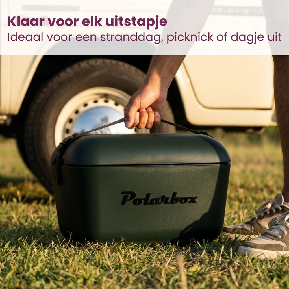 Polarbox Køleboks med Skulderrem - Green Forest-Black - 12 Liter