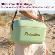 Polarbox Køleboks med Skulderrem - Olive Green-Gold - 20 Liter