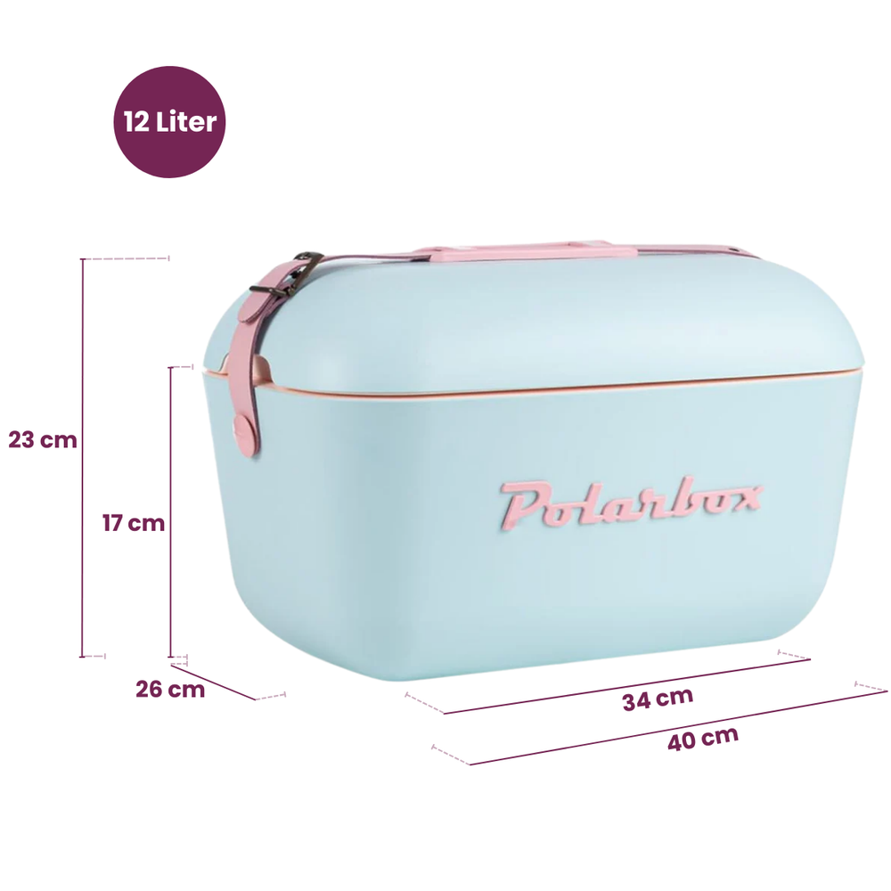 Polarbox Køleboks med Skulderrem - Lysblå - 12 liter