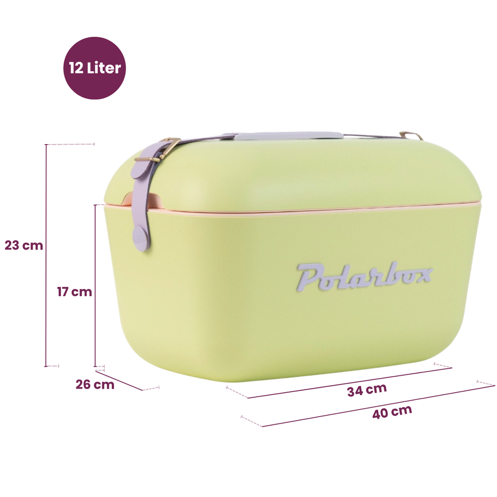 Polarbox Koelbox med Skulderrem - Lime-Lilac - 12 Liter