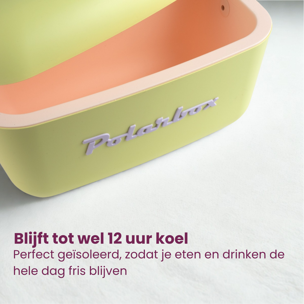 Polarbox Koelbox med Skulderrem - Lime-Lilac - 12 Liter