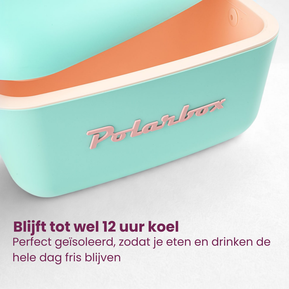 Polarbox Koelbox med Skulderrem - Pastelgrøn - 12 liter