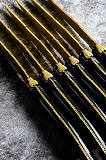 Laguiole Style de Vie Steakmessen Prestige Line Guld - 6 stk.