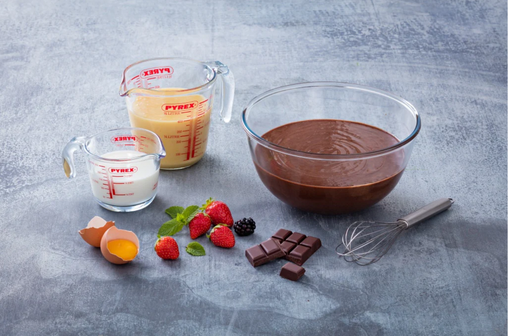 Pyrex Glas Målebæger Sæt Iconics' 3-Delt - 250 ml, 500 ml & 1 Liter