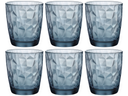 Bormioli Rocco Waterglazen Diamond - Blå - 300 ml - 6 stk.