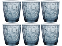 Bormioli Rocco Waterglazen Diamond - Blå - 300 ml - 6 stk.