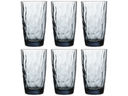Bormioli Rocco Longdrinkglazen Diamond - Blå - 470 ml - 6 styk