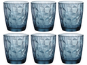 Bormioli Rocco Waterglazen Diamond - Blå - 390 ml - 6 stk.