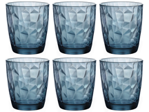 Bormioli Rocco Waterglazen Diamond - Blå - 390 ml - 6 stk.