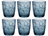 Bormioli Rocco Waterglazen Diamond - Blå - 390 ml - 6 stk.