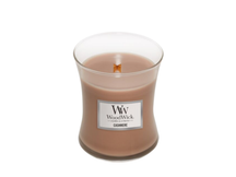 WoodWick Geurkaars Medium Cashmere - 11 cm / ø 10 cm - Geurkaars i Glas - Houten Lont