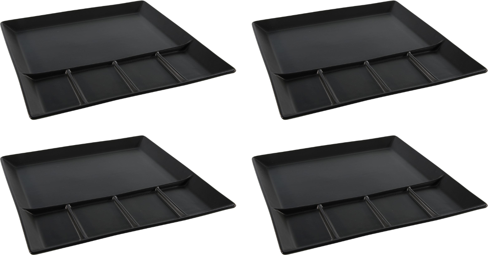 Cookinglife BBQ Borde / Fondueborde / Gourmetborde 5 rum - 24 x 24 cm - 4 stk.