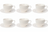 Cookinglife Kop og Skål Siaki New Bone - Porcelæn - 240 ml - 6 stk.
