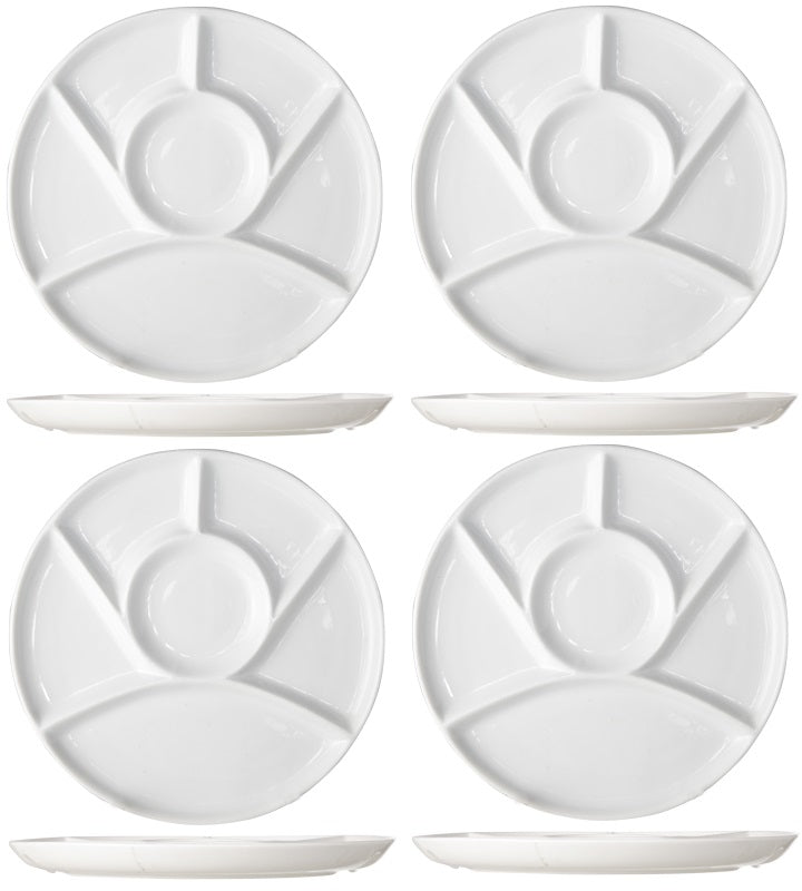 Cosy & Trendy BBQ Borden / Gourmetborden / Fondueborden 6 vakken ø 23.5 cm - 4 Stuks