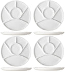 Cosy & Trendy BBQ Borden / Gourmetborden / Fondueborden 6 vakken ø 23.5 cm - 4 Stuks