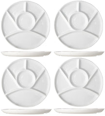 Cosy & Trendy BBQ Borden / Gourmetborden / Fondueborden 6 vakken ø 23.5 cm - 4 Stuks