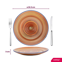 Cookinglife Serviesset Rhythm & Lines 18-delig / 6 personer - 6 middagstallerkener, 6 morgenmadstallerkener og 6 dybe tallerkener
