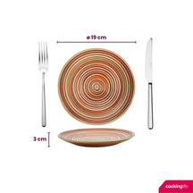 Cookinglife Serviesset Rhythm & Lines 18-delig / 6 personer - 6 middagstallerkener, 6 morgenmadstallerkener og 6 dybe tallerkener