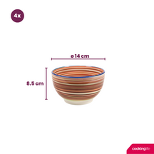 Cookinglife Suppeskåle / Skåle Rhythm & Lines ø 14 cm - 4 Stykker