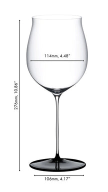 Riedel Wijnglazenset Fatto A Mano Black Tie - Bordeaux Grand Cru, Burgundy Grand Cru, Riesling & Oaked Chardonnay - 4 Stuks