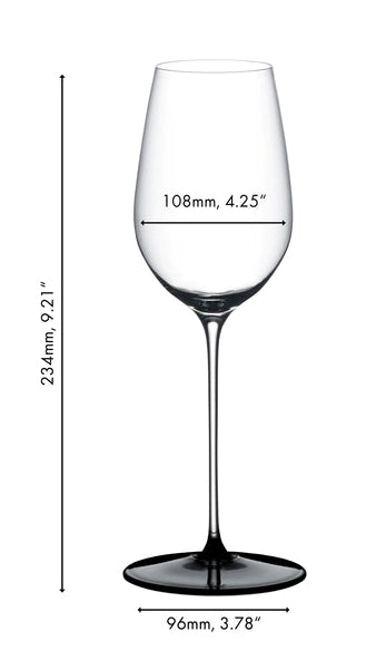 Riedel Wijnglazenset Fatto A Mano Black Tie - Bordeaux Grand Cru, Burgundy Grand Cru, Riesling & Oaked Chardonnay - 4 Stuks