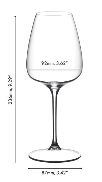 Riedel Witte Wijnglazen Grape@Riedel - Hvidvin / Rosé / Champagne / Spritz - 550 ml - 2 Stykker