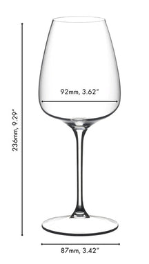 Riedel Witte Wijnglazen Grape@Riedel - Hvidvin / Rosé / Champagne / Spritz - 550 ml - 2 Stykker