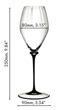 Riedel Champagneglas Fatto A Mano Performance - Sort Stilk - 375 m