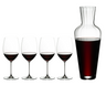 Riedel Vinglas sæt - Røde vinglas - Veritas - Cabernet / Merlot + Wine Friendly Karaffel