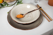 Cookinglife Dybe tallerkener / Pastatallerkener Delice Grå ø 21 cm - 6 stk.