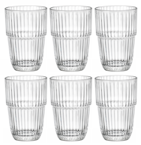 Bormioli Rocco Longdrinkglas Stapelbar - Vandglas - Barshine - 380 ml - 6 stk.