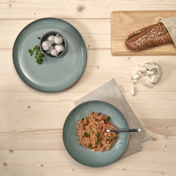 ASA Selection Serviesset Saisons - Eucalyptus 18 delig / 6 personer - 6 dinerborden, 6 kommen en 6 ontbijtborden