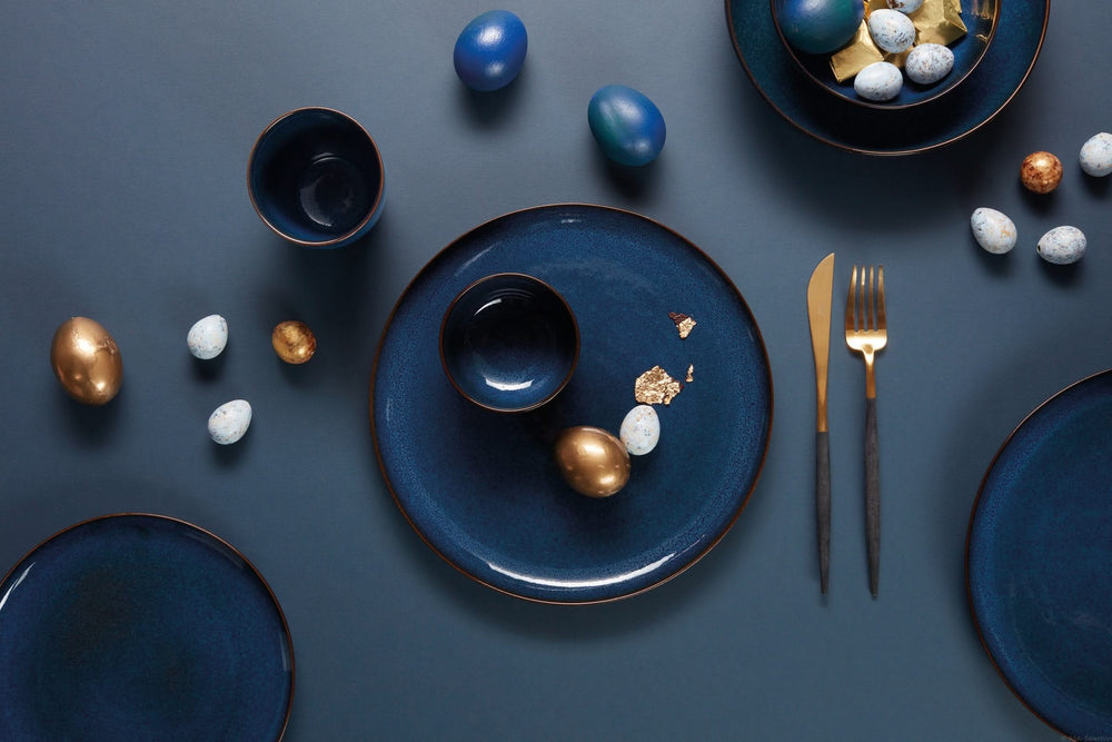 ASA Selection Dybe Tallerkener / Pastatallerkener Saisons Midnight Blue ø 21 cm - 4 Styk
