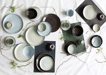 Salt & Pepper Serviesset Artisan Green 12-delig / 4 personer - 4 middagstallerkener, 4 morgenmadstallerkener og 4 skåle